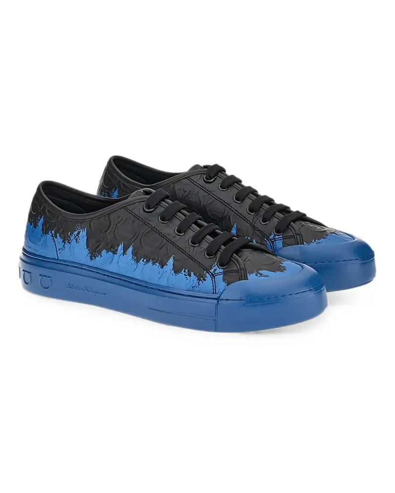 Ferragamo Sneakers mit Gancini-Prägung - Schwarz Schwarz
