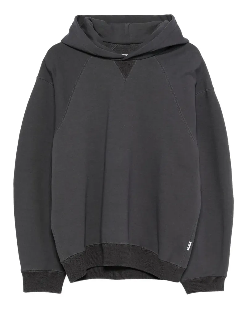 Jil Sander logo-tag hoodie - Schwarz Schwarz