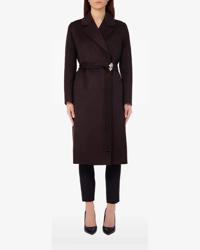 Liu Jo belted wrap-style coat - Braun Braun