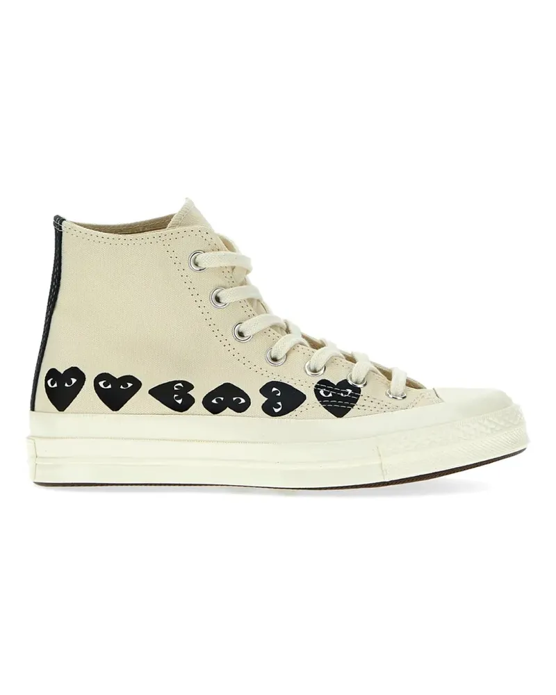 Comme des Garçons X Converse Play heart-print sneakers - Nude Nude