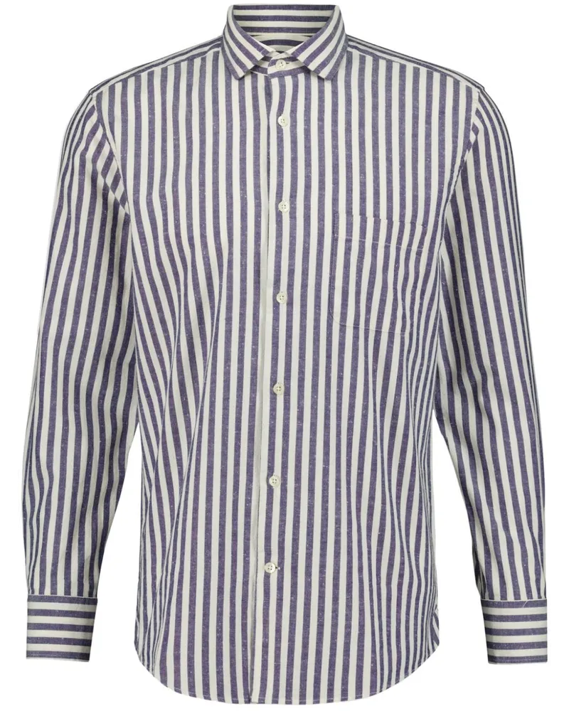 Frescobol Carioca Gestreiftes Hemd - Blau Blau