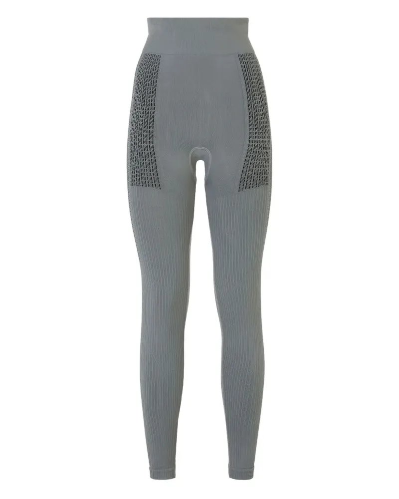 Fendi Leggings mit Logo-Stickerei - Grau Grau