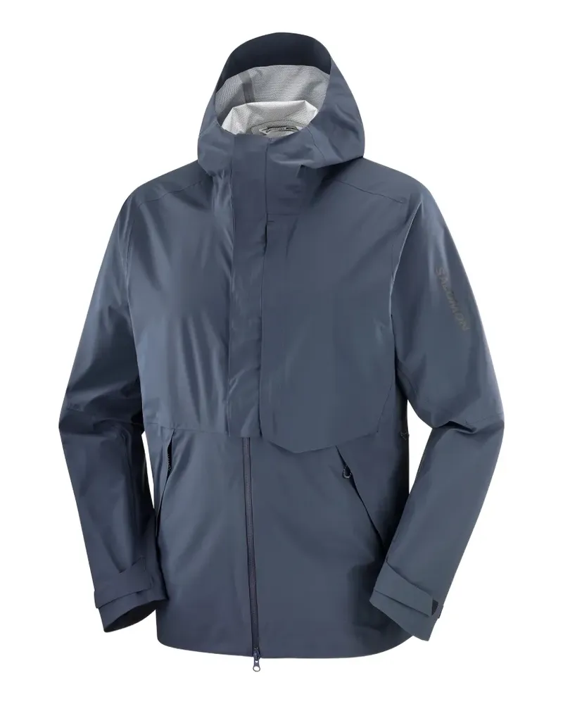 Salomon Kapuzenjacke mit Klettverschluss - Blau Blau