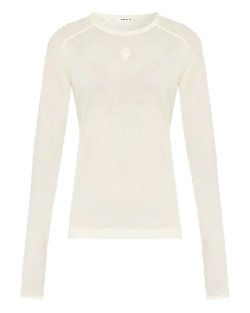 By Malene Birger Langarmshirt mit Logo-Stickerei - Nude Nude
