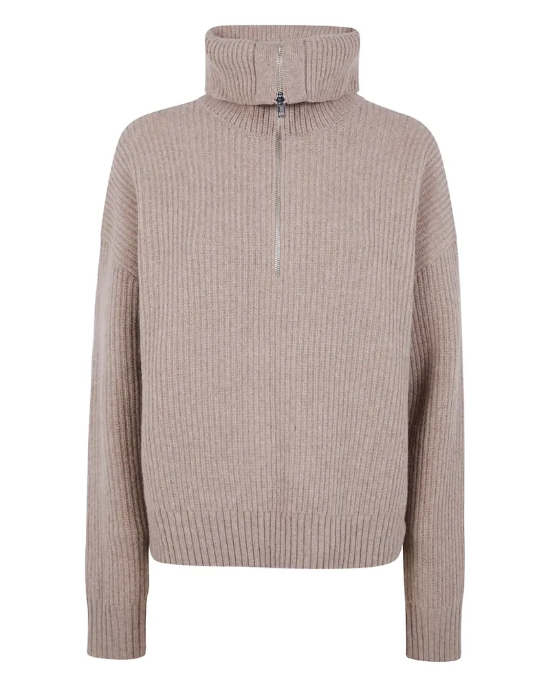 Filippa K zip roll-neck sweater - Nude Nude