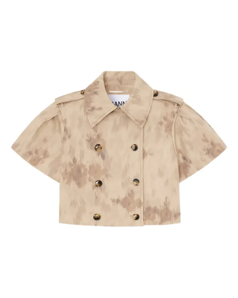 Ganni Doppelreihige Jacke - Nude Nude