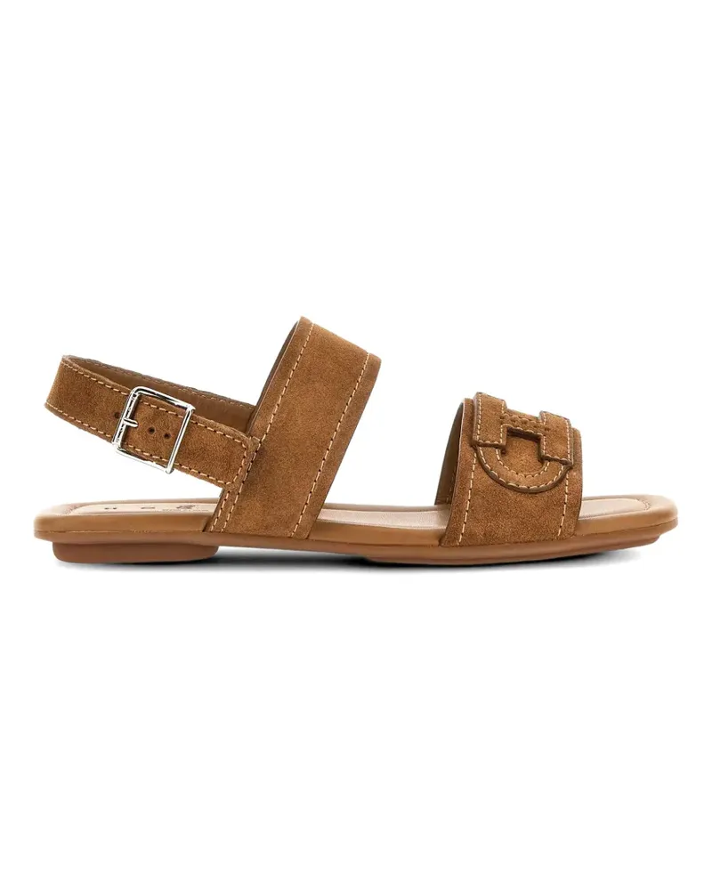 Hogan H685 logo-appliqué sandals - Braun Braun