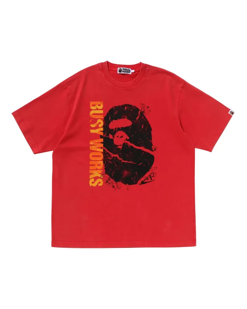 BAPE T-Shirt mit grafischem Print - Rot Rot