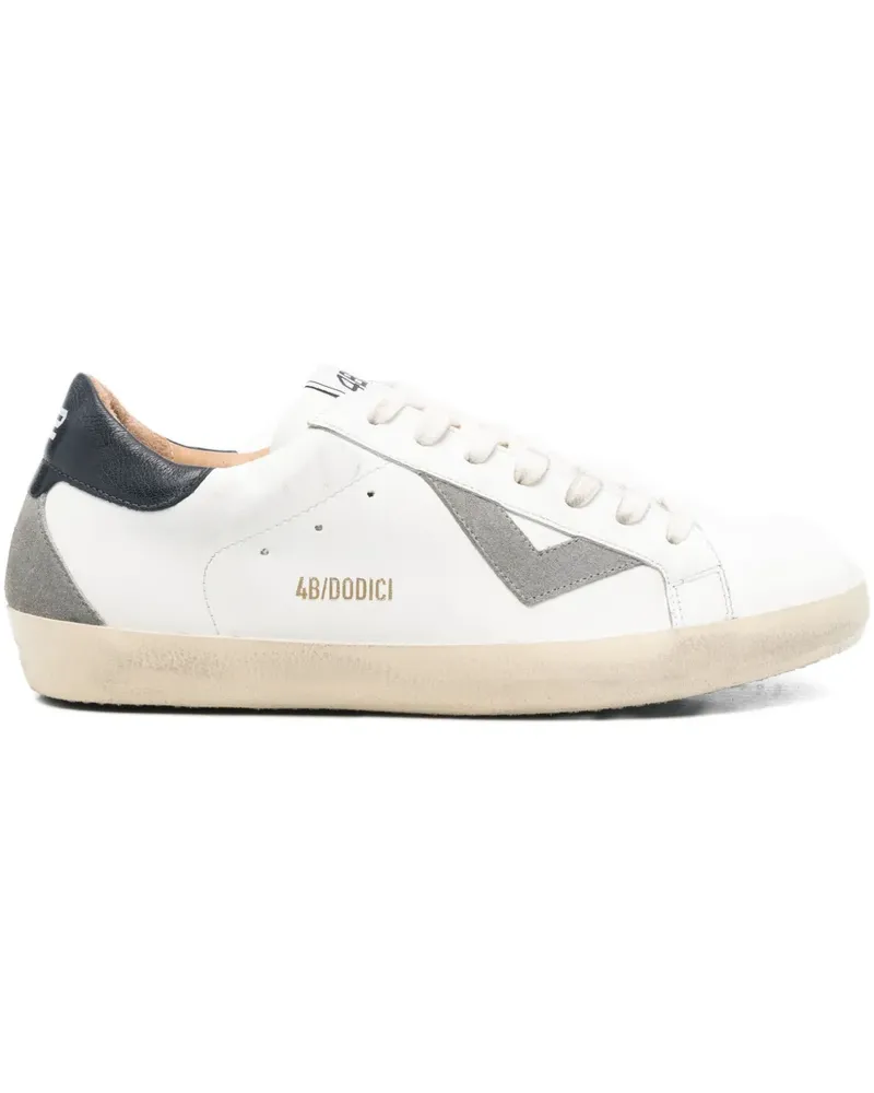 4B12 Suprime Sneakers mit Einsätzen - Weiß Weiß