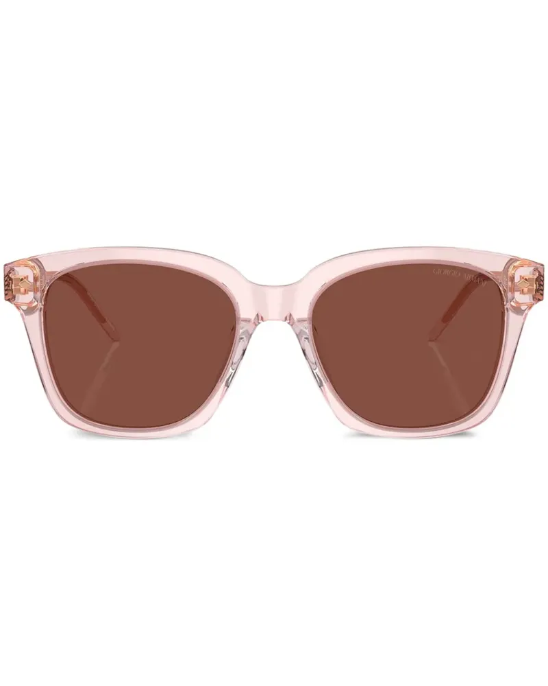 Giorgio Armani Sonnenbrille mit eckigem Gestell - Rosa Rosa