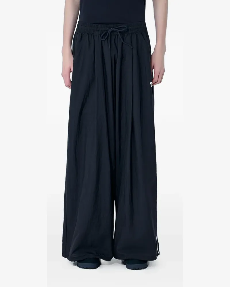 Y-3 three-stripe wide-leg trousers - Schwarz Schwarz
