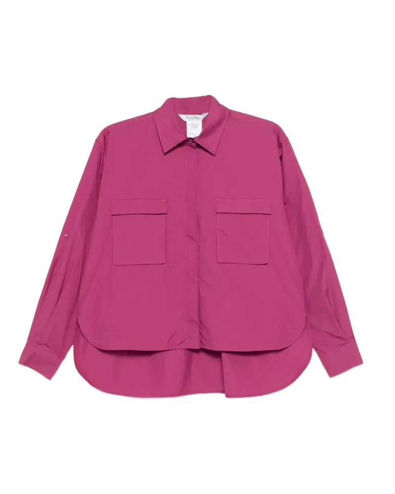 Max Mara Mtenue flap pockets curved hem shirt - Rosa Rosa