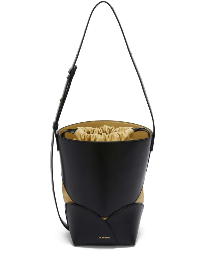 Jil Sander Beuteltasche aus Leder - Schwarz Schwarz