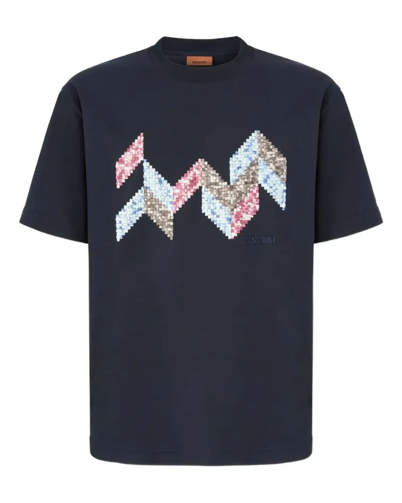 Missoni Geometrisch gemustertes T-Shirt - Blau Blau