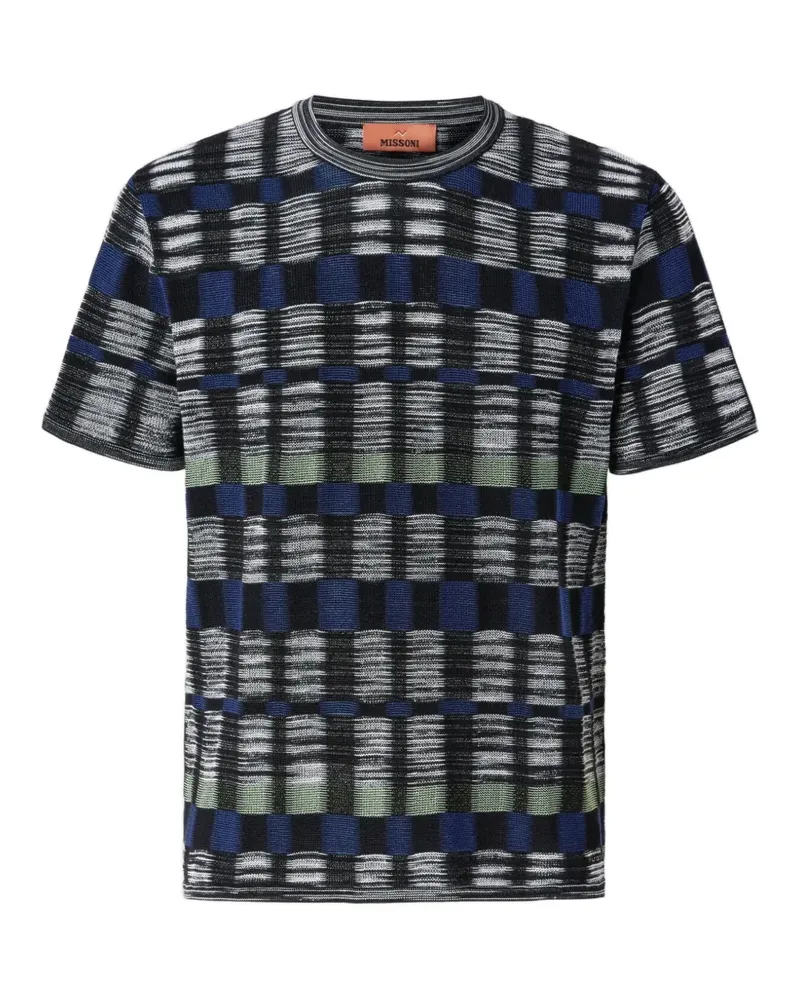 Missoni Kariertes T-Shirt - Schwarz Schwarz