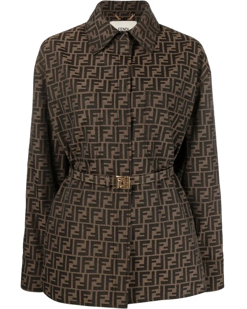 Fendi Jacke mit FF-Print - Braun Braun