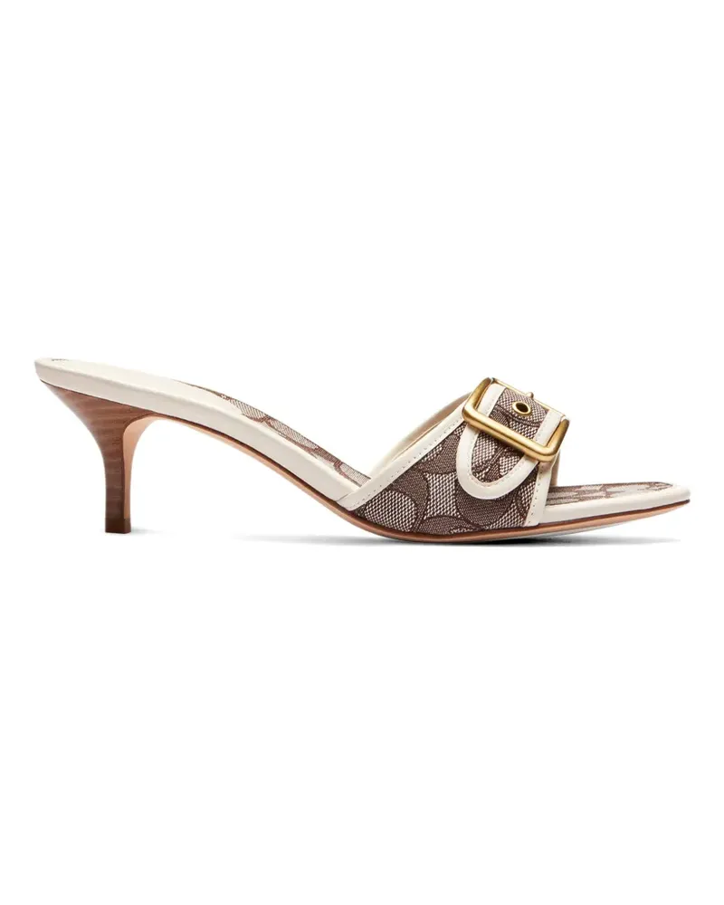 Coach Margot monogram buckle-fastening sandals - Braun Braun