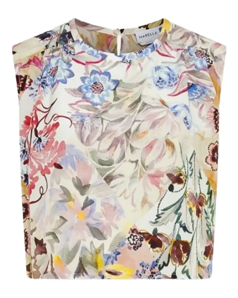 MARELLA Seidenoberteil mit Blumenmuster - Rosa Rosa