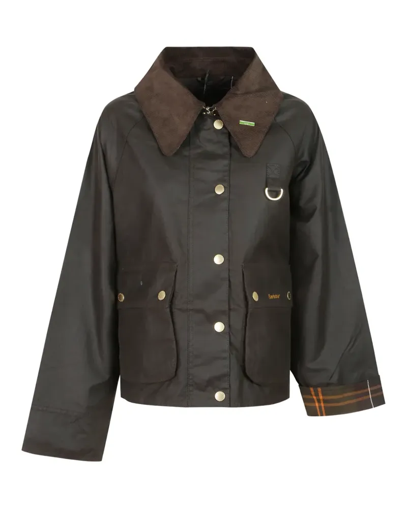 Barbour Icons Modern Spey waxed corduroy-collar jacket - Braun Braun
