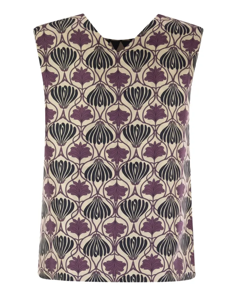 Max Mara Gemusterte Bluse - Nude Nude