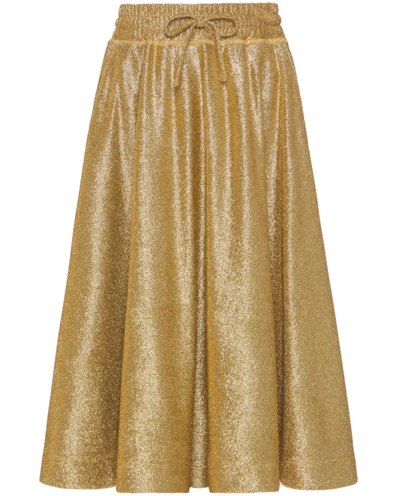 Valentino Garavani Minirock mit Kordelzug - Gold Gold