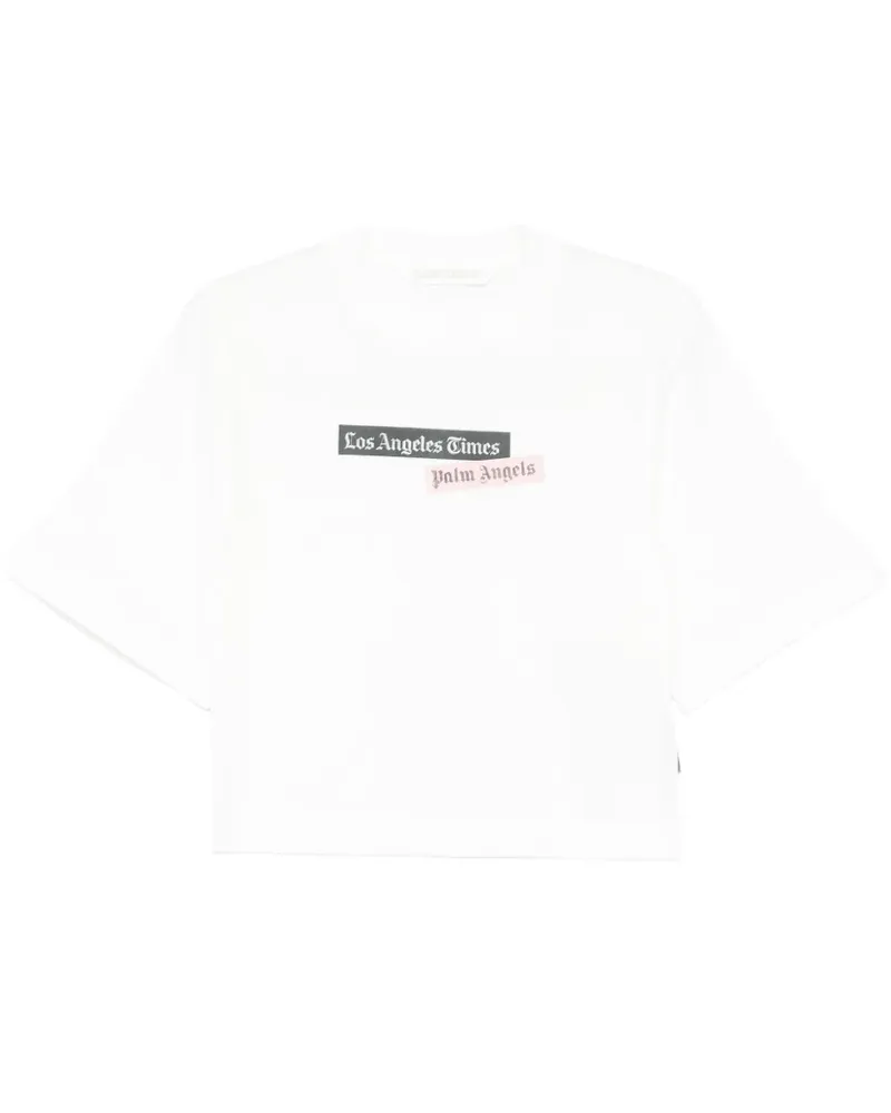 Palm Angels T-Shirt mit Logo-Print - Weiß Weiß
