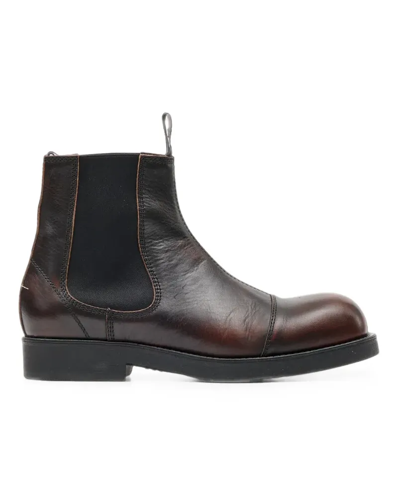 Maison Margiela brushed leather Chelsea boots - Braun Braun