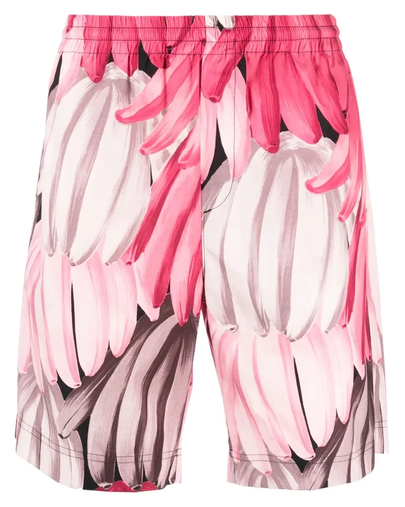 MSGM Joggingshorts mit Bananen-Print - Rosa Rosa