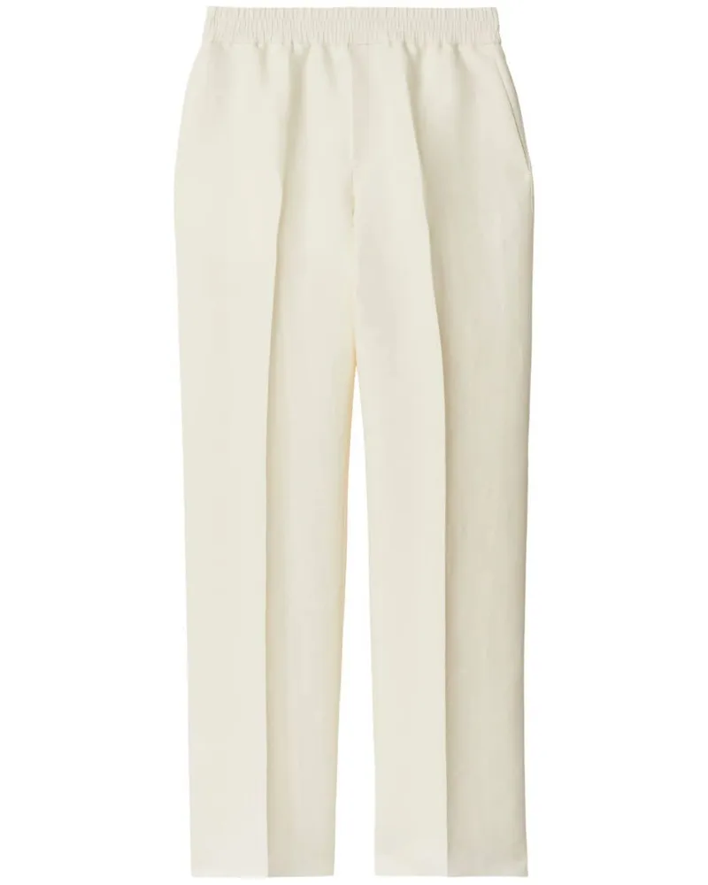 Burberry Tapered-Hose aus Canvas - Weiß Weiß