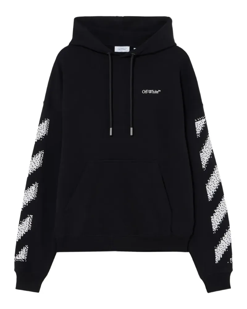 OFF-WHITE Pixel Diagonal Hoodie - Schwarz Schwarz