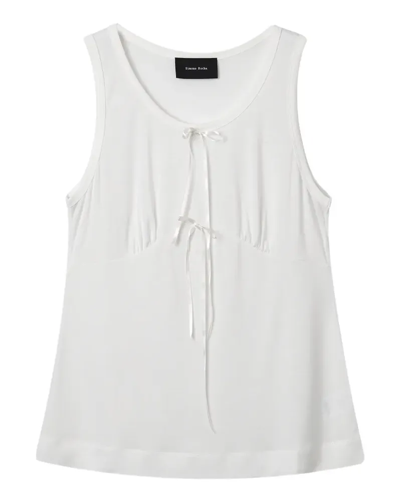 Simone Rocha tie-detail tank top - Weiß Weiß