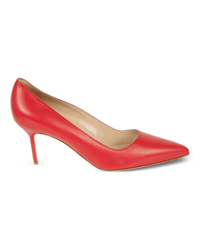 Manolo Blahnik pointed-toe leather pumps - Rot Rot