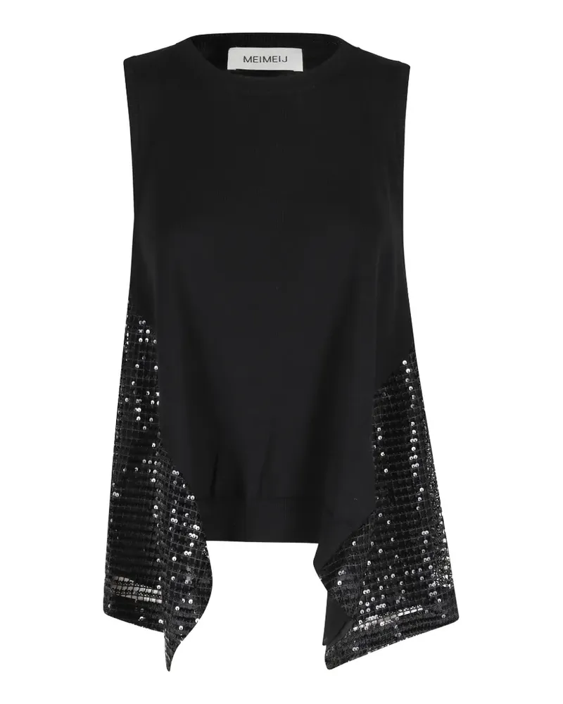 MEIMEIJ sequin-embellished top - Schwarz Schwarz