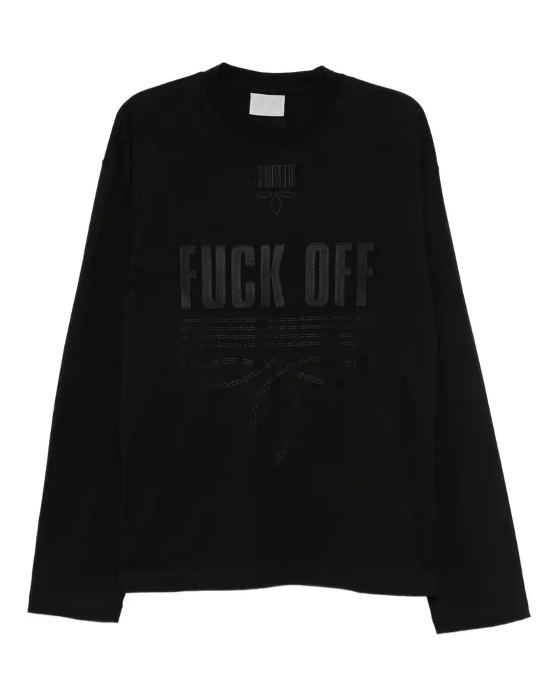 VETEMENTS T-Shirt mit Stickerei - Schwarz Schwarz
