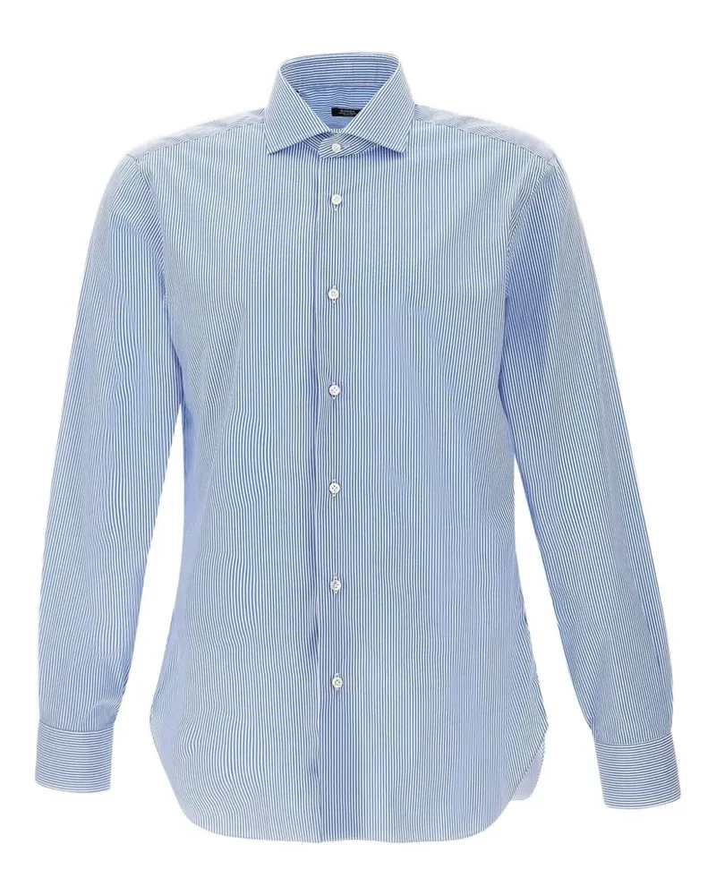 BARBA Gestreiftes Hemd - Blau Blau