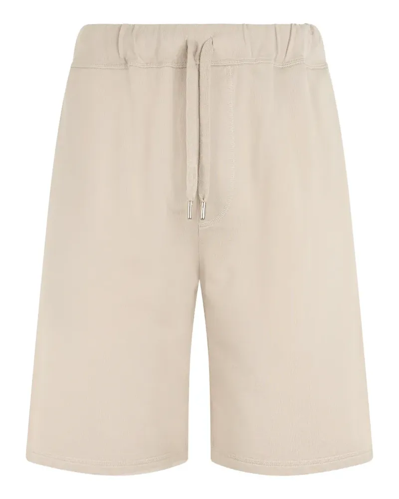Fedeli drawstring-waistband cotton shorts - Nude Nude