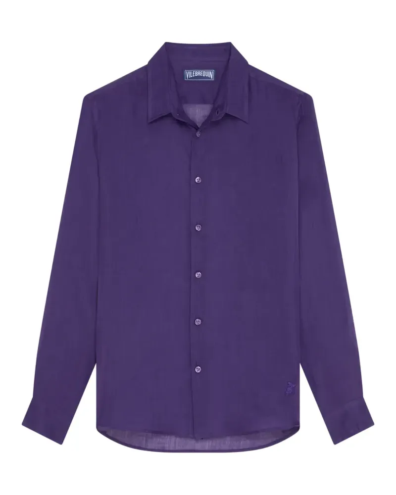 Vilebrequin embroidered long-sleeve shirt - Violett Violett