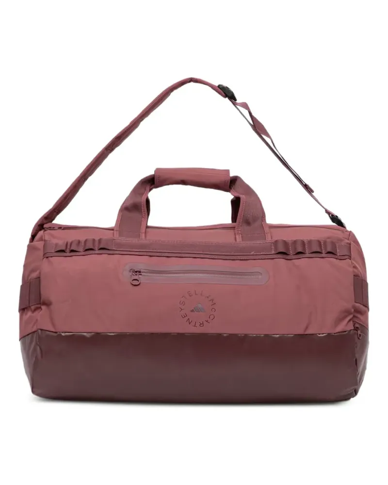adidas logo-print panelled holdall - Rot Rot