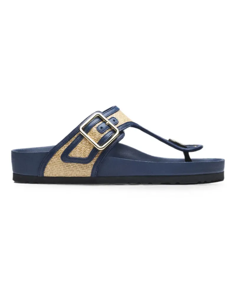 Birkenstock Gizeh Sandalen aus Bast - Blau Blau