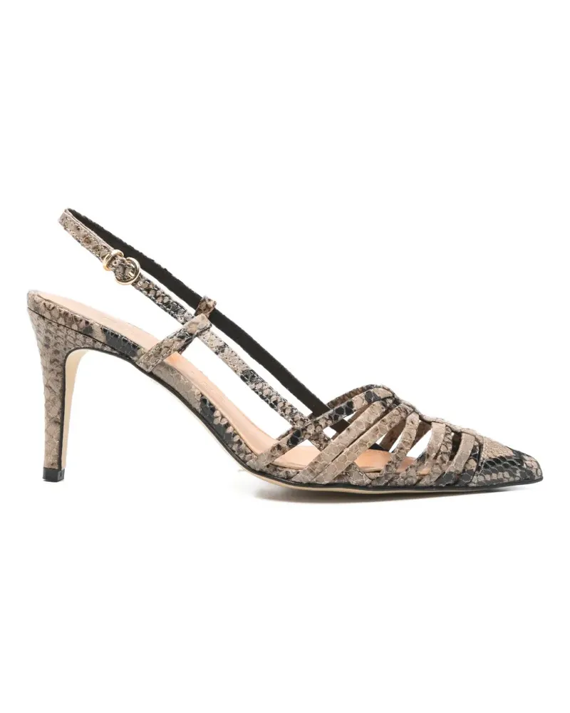 The Seller python-print leather pumps - Nude Nude
