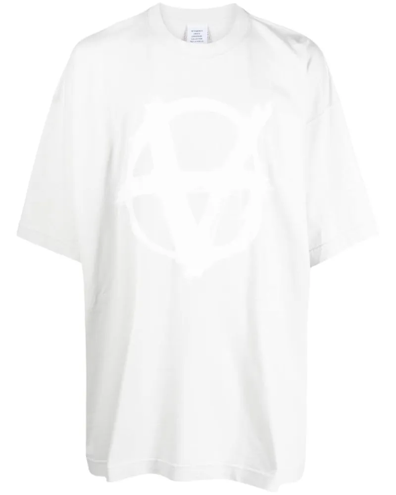 VETEMENTS T-Shirt mit Logo-Print - Grau Grau