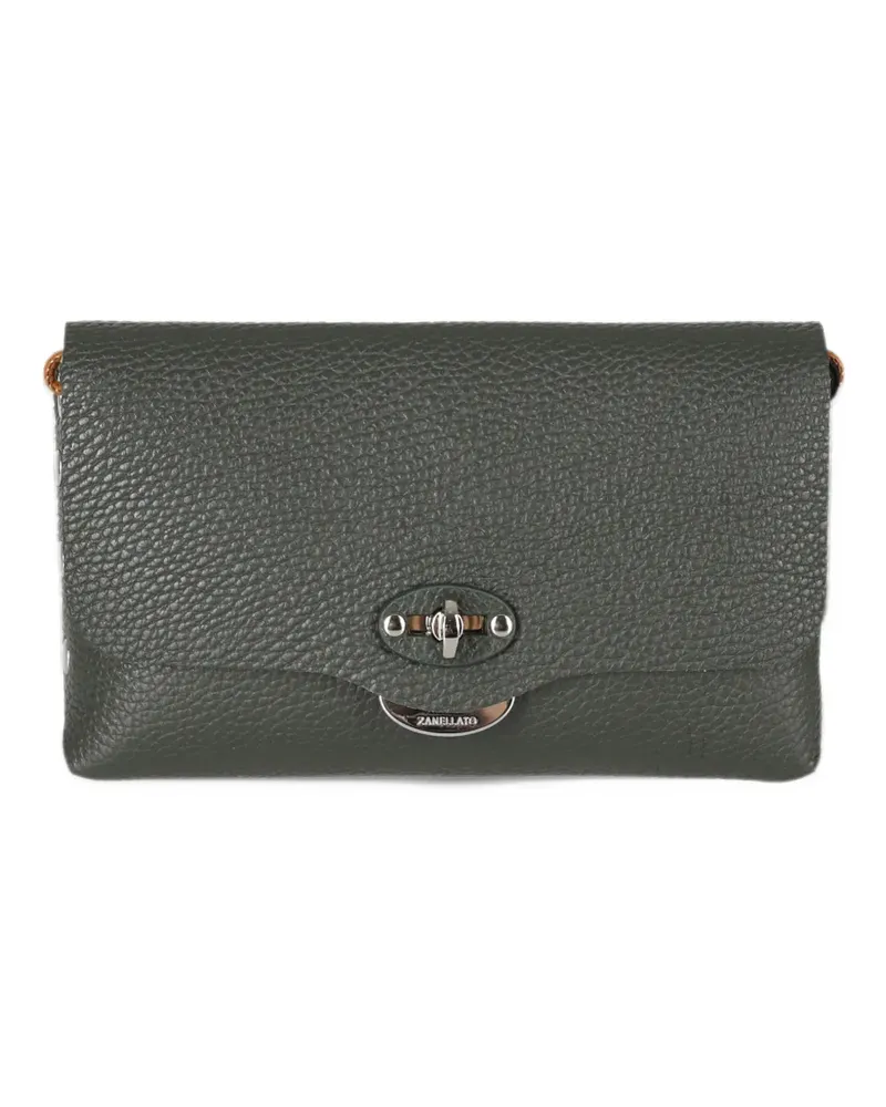 Zanellato Lettera grained leather satchel mini bag - Grün Grün