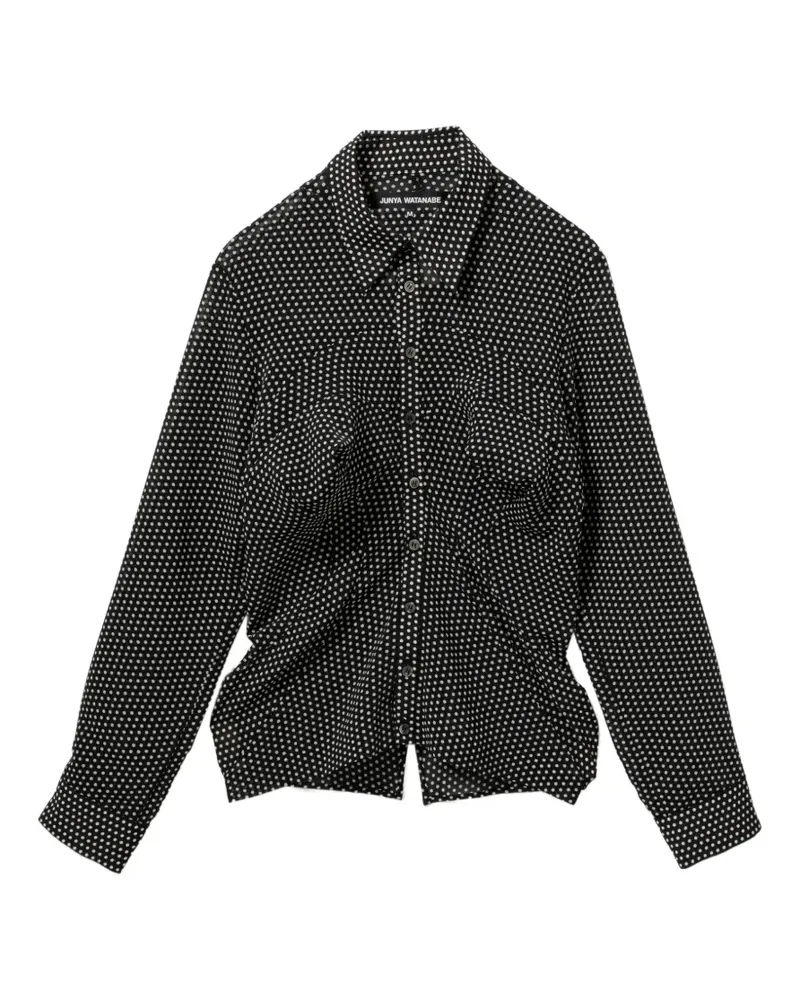 Junya Watanabe Bluse mit Polka Dots - Schwarz Schwarz