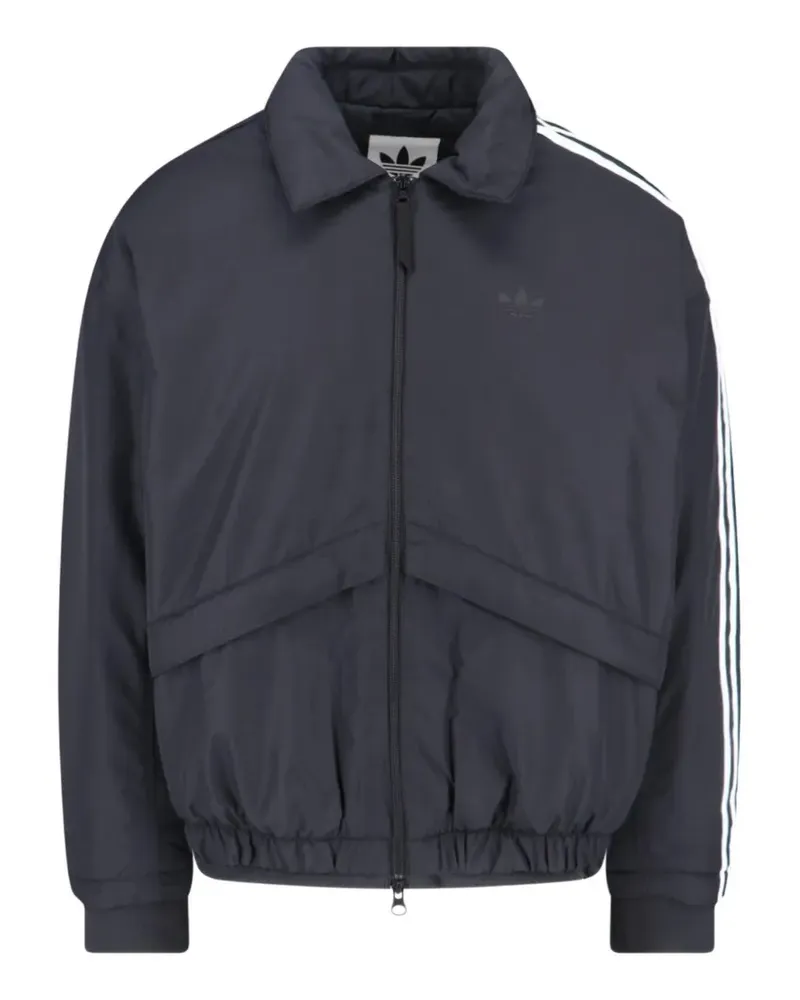 adidas stripe bomber jacket - Grau Grau