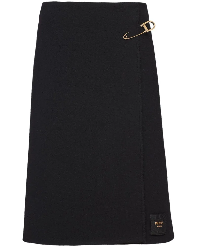 Prada Verziertes T-Shirt - Schwarz Schwarz