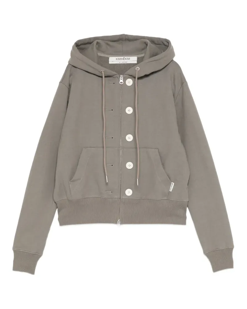 KIMHEKIM Kapuzenjacke mit Ash-Knopf - Grün Grün