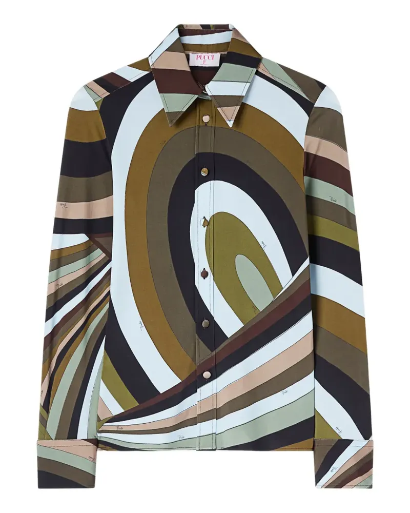 Emilio Pucci Iride-print shirt - Blau Blau
