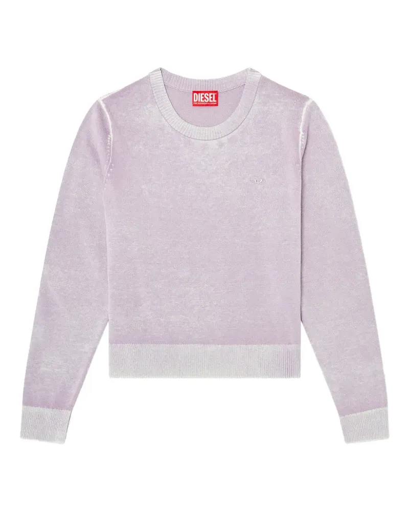 Diesel jumper with faded reverse print - Violett Violett