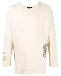 SANKUANZ Sweatshirt mit Slogan-Print Nude