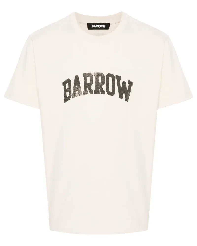 BARROW T-Shirt mit Logo-Print - Nude Nude